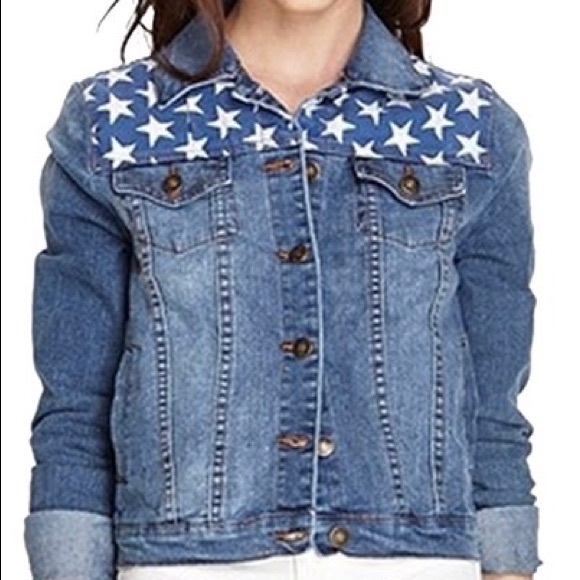 🇺🇸🇺🇸 FOREVER 21 Premium Denim USA Jacket🇺🇸🇺🇸 - Picture 2 of 16